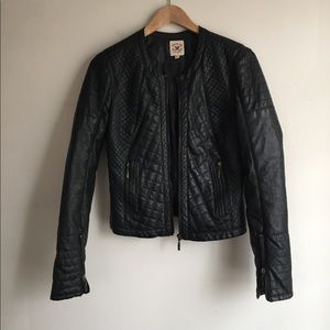 Black leather jacket
